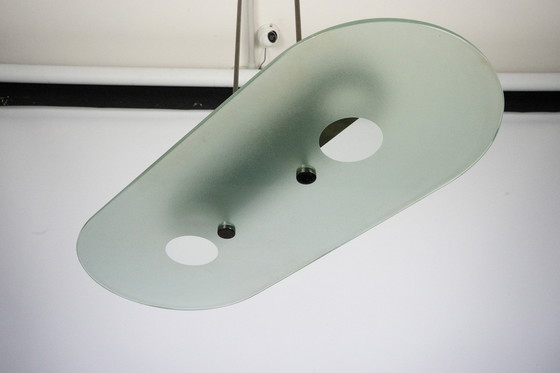 Image 1 of Lumi Milano Lustre Mid Century en laiton et verre - Italie, années 1970