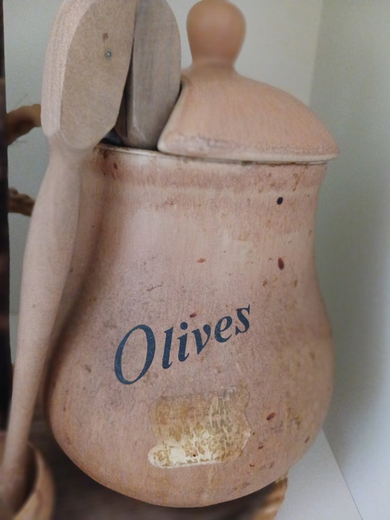 Set Vintage Francese in Gres per Olive e Cetriolini – Servizi da tavola, Ceramic, Wood (photo 4 of 5)
