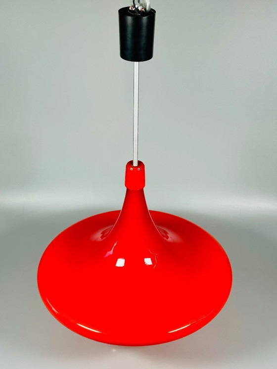 Image 1 of Plafonnier UFO des années 60-70, lampe suspendue en verre de Doria Leuchten, Space Age