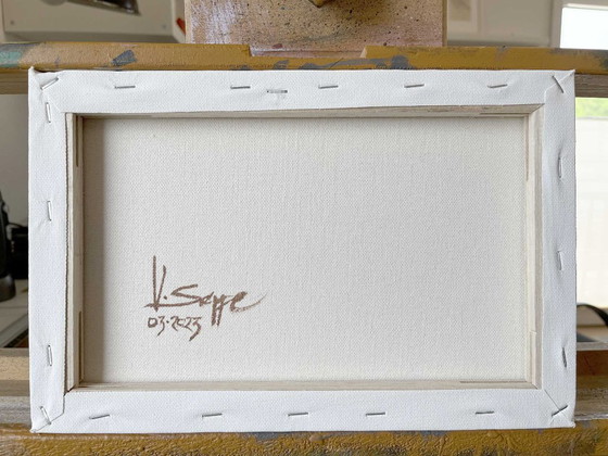 Image 1 of Paesaggio pastello, dipinto unico, pezzo unico dipinto a mano, 30 x 20 cm, pittura acrilica su tela