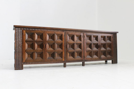 Buffet vintage espagnol brutaliste Buffet