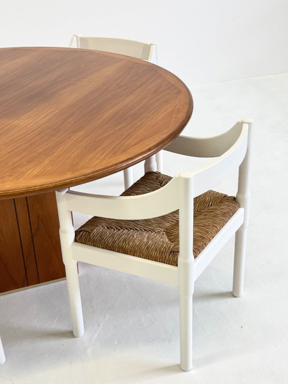 Image 1 of Set of two Carimate chairs by Vico Magistretti in white