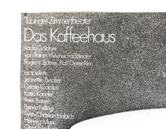 Image 1 of ☕ Das Kaffeehaus – 1970 – Manifesto originale di Frieder Grindler per Tübinger Zimmertheater | 84×59cm| Germania occidentale