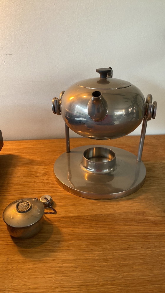 Image 1 of Vintage tuimeltheepot kantelbare thee pot jaren 50 