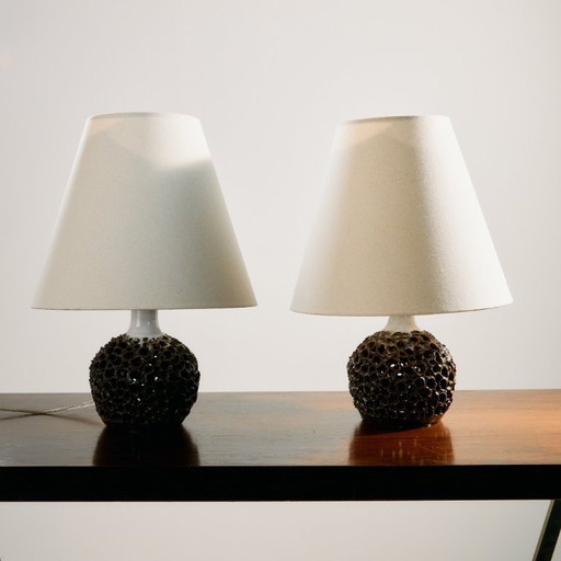 MK10983 Danish ceramic table lamp by Bodil Marie Nielsen, set of 2