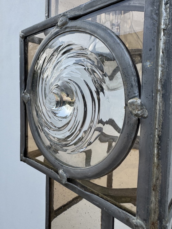 Image 1 of Lanterne vitrail Art Déco