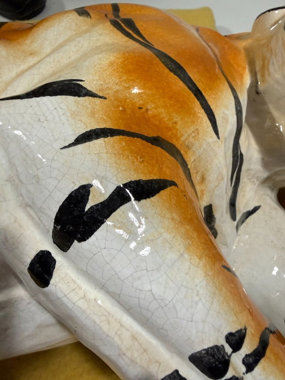 Großer Keramik-Tiger Italien 1970er – Dekorative Objekte, Ceramic (photo 21 of 21)