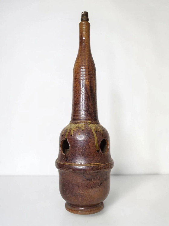 Steingutlampe aus Puisaye – Tischlampen, Porcelain (photo 9 of 9)