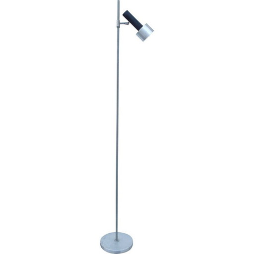 Vintage geëmailleerde aluminium vloerlamp Stilux, Italië 1960
