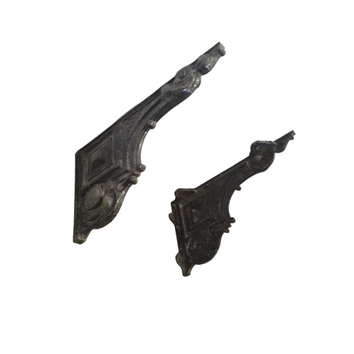 Classiche mensole da parete in ghisa smaltata francese, circa 1900