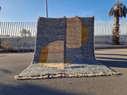 Beni Ouraine tapijt van traditionele, zuivere wol, formaat 2,5/3 m