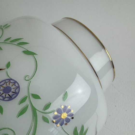 OLD LARGE OPALINE PENDANT LAMP 1970 VINTAGE – Glass (photo 7 of 8)