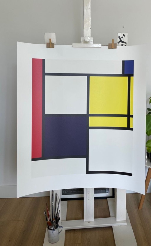 Piet Mondrian (1872-1944), Composition néoplastique n° 5 E, 1924, Imprimé en Belgique...