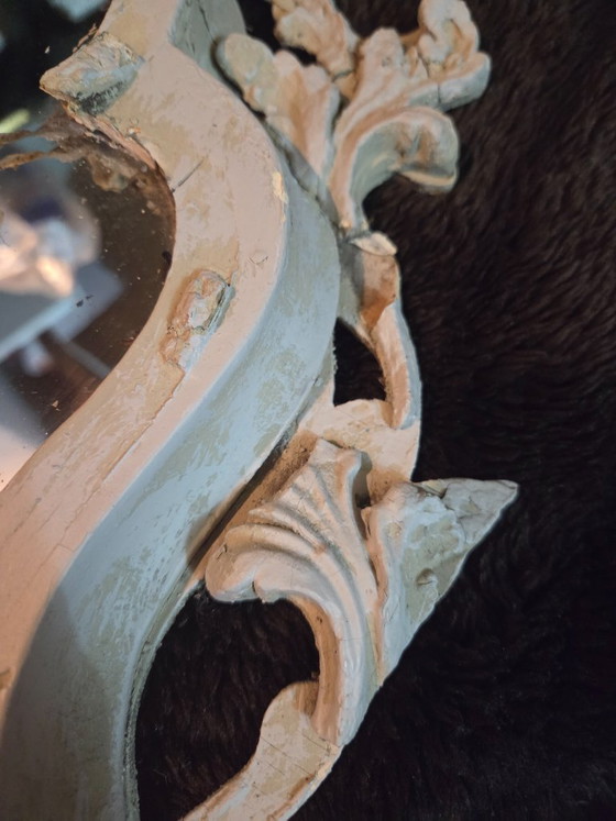 Image 1 of Dutch Trumeau mirror from the 19th century - Rococo style