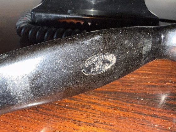 Image 1 of Teléfono PTT francés de 1961 – Diseño industrial de baquelita con timbre externo