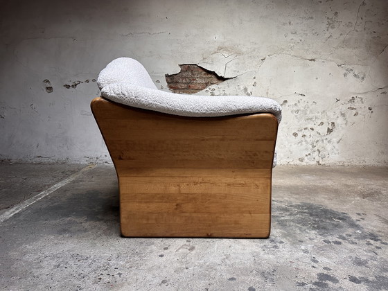 Image 1 of Vintage brutalistische fauteuil bouclé