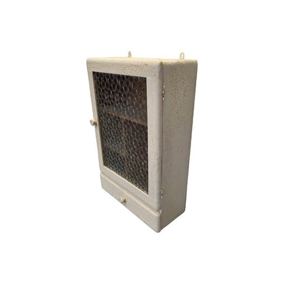 Image 1 of Antiek Frans medicijn wandkastje, begin 1900