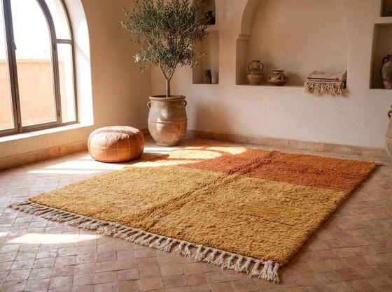 Image 1 of Handwoven natural wool rug, traditional method, 2/3 m