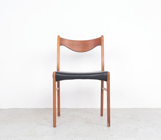 Image 1 of Set of 3 teak and leather chairs by Arne Wahl Iversen