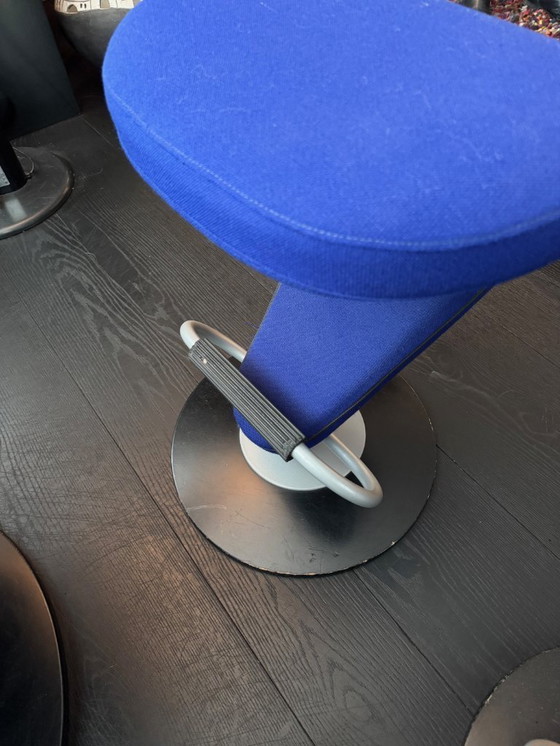 Image 1 of 2x Stokke Varier Peel con poggiapiedi viola e blu