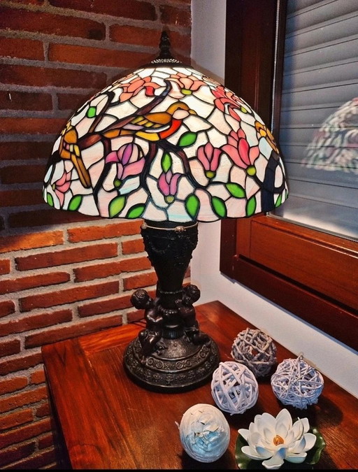 Tiffany Lamp Magnolia Model – tafellampen, Crystal