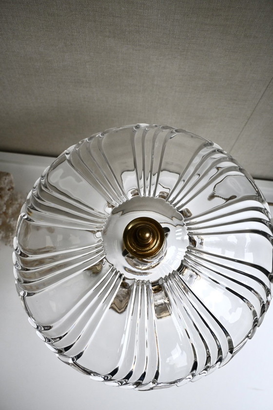 Image 1 of French crystal table lamp in the style of Cofrac Art Verrier