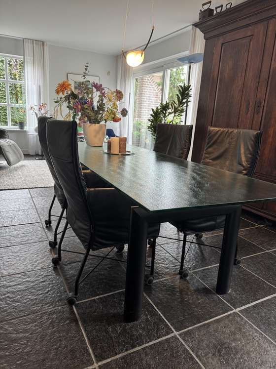 Glass Dining Table Cassina LC6 – Metal (photo 3 of 6)