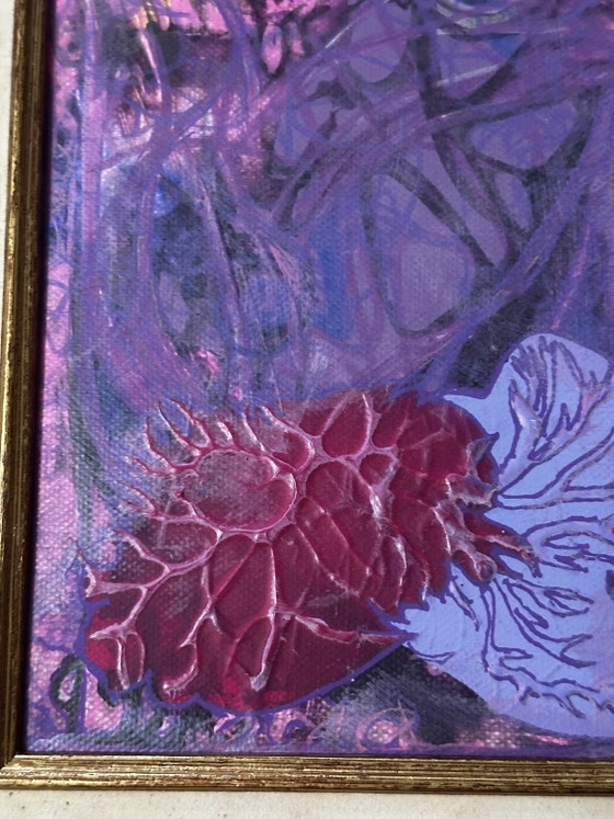 Abstract painting signed Bernard Ledain (1944–2024), mixed media on canvas – Paintings & Drawings (photo 6 of 15)