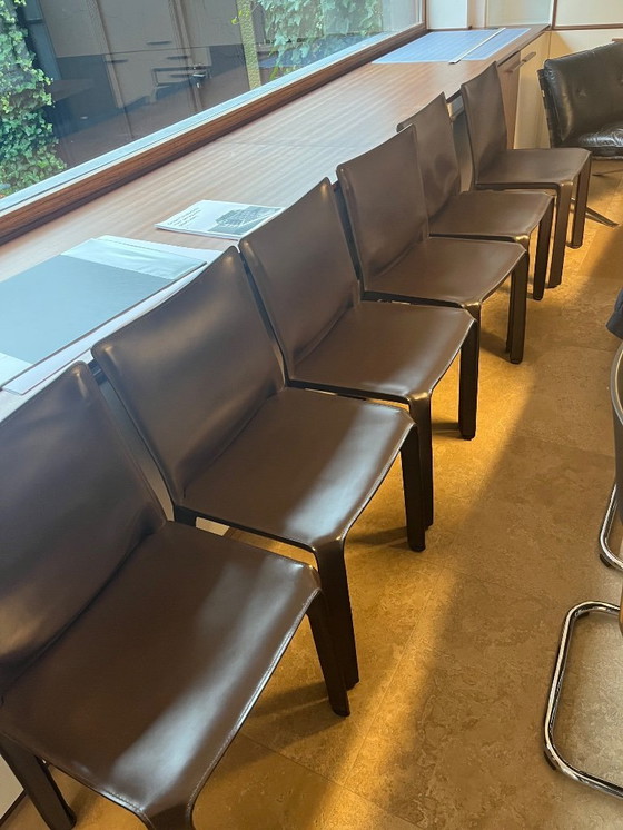 Image 1 of 6x Cassina Cab 412 seats brown