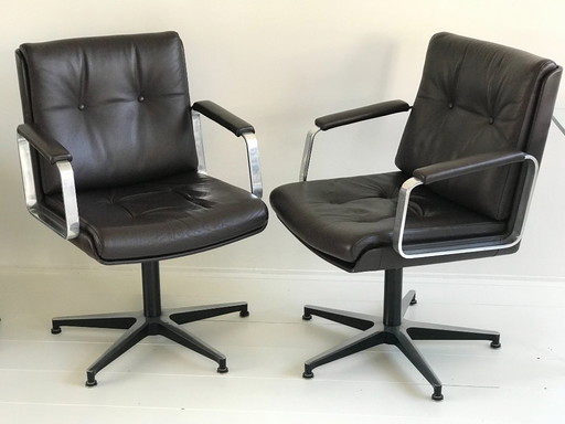 Chaises pivotantes Wilde + Spieth (1978) – design Egon Eiermann – chaises / fauteuils de bureau vintage