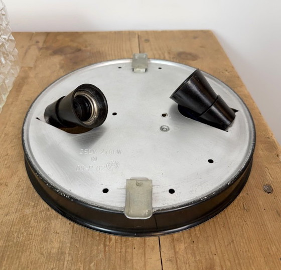 Vintage Glass Wall Or Ceiling Light, 1970s, Metal, Transparent, Modern (photo 15 of 15)
