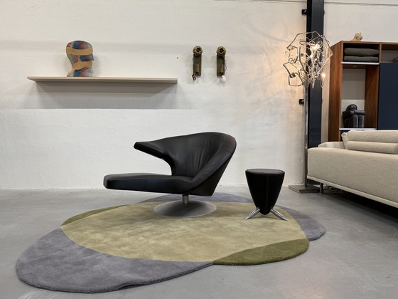 Image 1 of Leolux Parabolica Drehsessel Schwarz Senso Leder