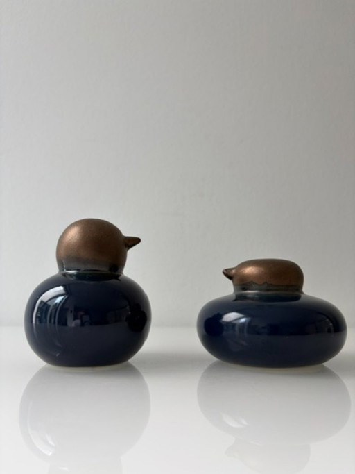 Conjunto de 2 estatuas de cerámica vintage de estilo escandinavo. – decoratieve objecten, Ceramic (photo 2 of 10)