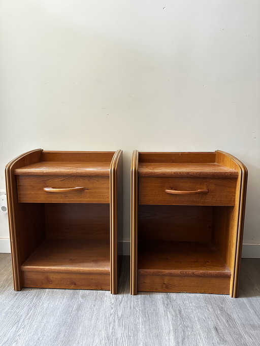 Set of 2 Mid - Century Nightstands