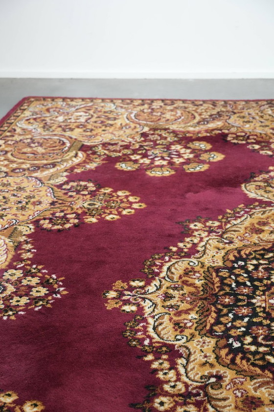 Image 1 of Grande tappeto con bellissimi motivi prevalentemente nei toni del rosso e del giallo 295x200cm