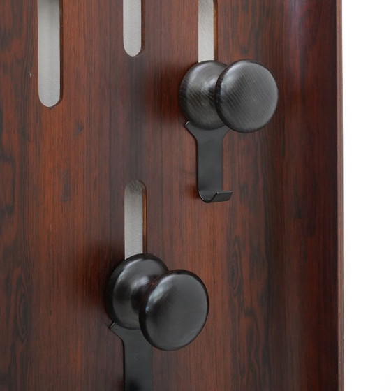 Image 1 of Wall coat rack in curved plywood, 1960s