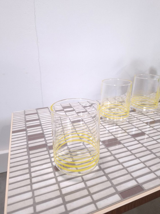 Image 1 of Set di bicchieri con strisce gialle Jena Glas