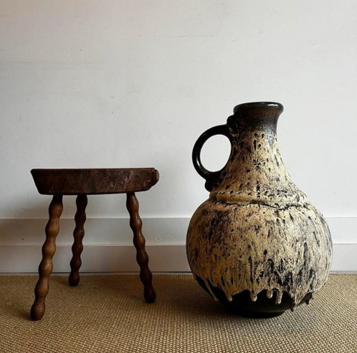 Vase en céramique Xl Allemagne de l'Ouest Vintage