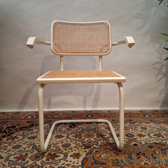Tubular Frame Chair Cesca S64 model with armrests – Armchairs, Metal, Rattan (photo 4 of 14)