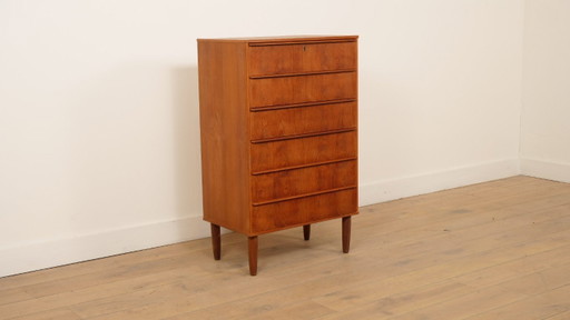 Dänische Vintage-Kommode | Teakholz | 6 Schubladen | 105 cm