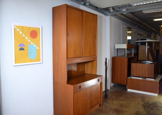 Image 1 of Commode haute Erik Brouer en teck danois des années 1960, style vintage milieu du siècle