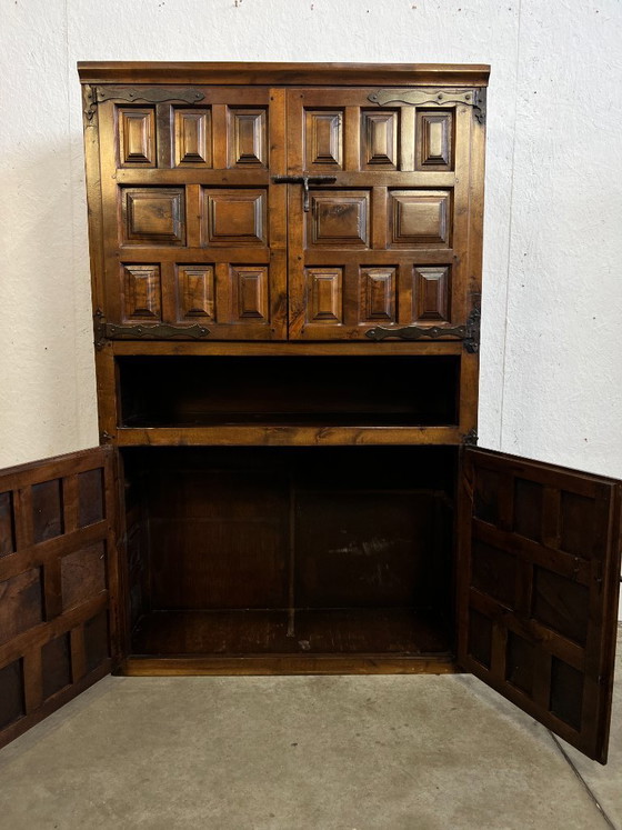 Image 1 of Vintage Spaanse Kast / Wandmeubel, Brutalistisch, 1960's