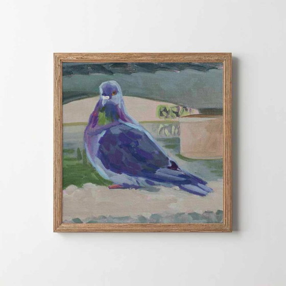 Image 1 of Taube, Hedendaags impressionisme in miniatuur, 15x15; Sandra Kolondam