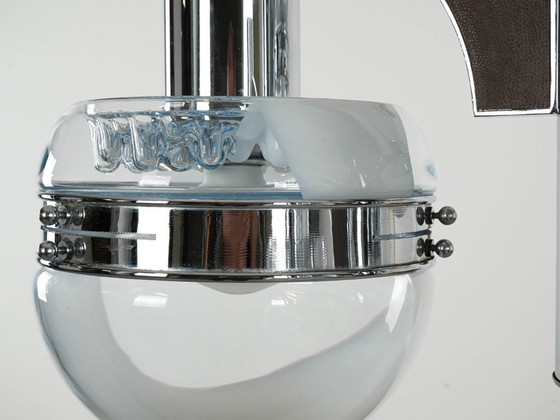 Image 1 of Kroonluchter uit het ruimtetijdperk, Muranoglas, jaren 70, gemaakt in Italië