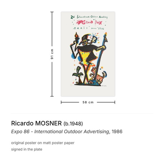 Ricardo Mosner Poster Expo 86 - Internationale Außenwerbung – Paper (photo 3 of 5)