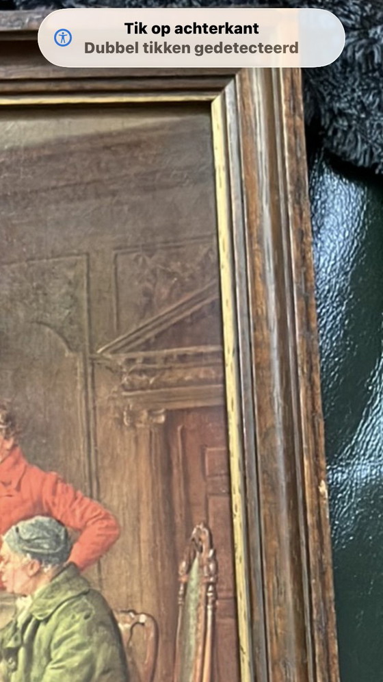 Image 1 of Estampe vintage de Margaret Dovaston - « Bonne humeur » - Dans un magnifique cadre en bois