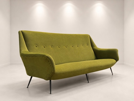 Canapé Vert par Gigi Radice pour Minotti, 1950s – Canapés 3 places, Velvet (photo 4 of 7)