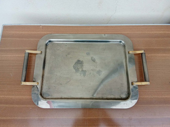 Image 1 of Vassoio in metallo argentato