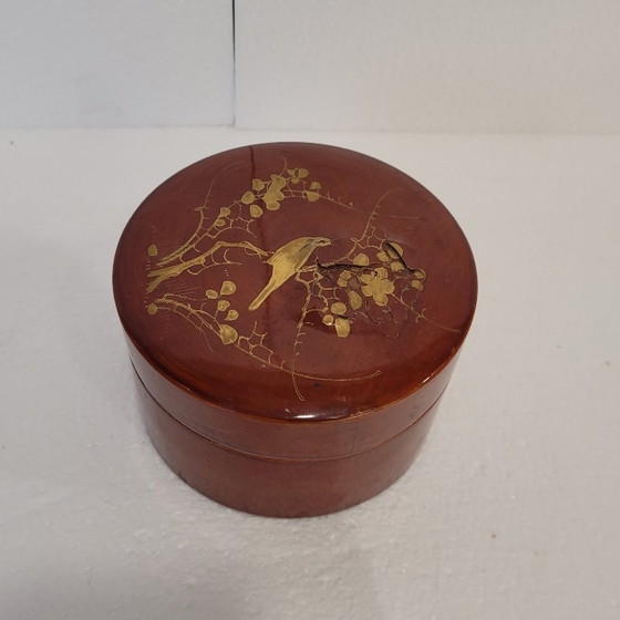 Image 1 of (10) Piatti con scatola, lacca urushi-e, periodo Showa, XX secolo - Giappone