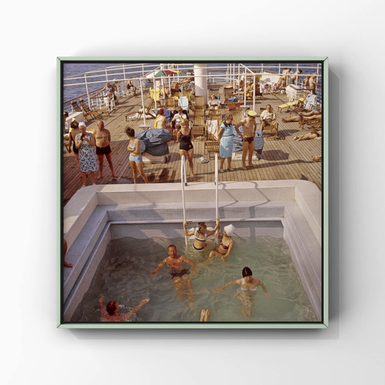Image 1 of 1x square print dragonfly cruise analog colors 1969